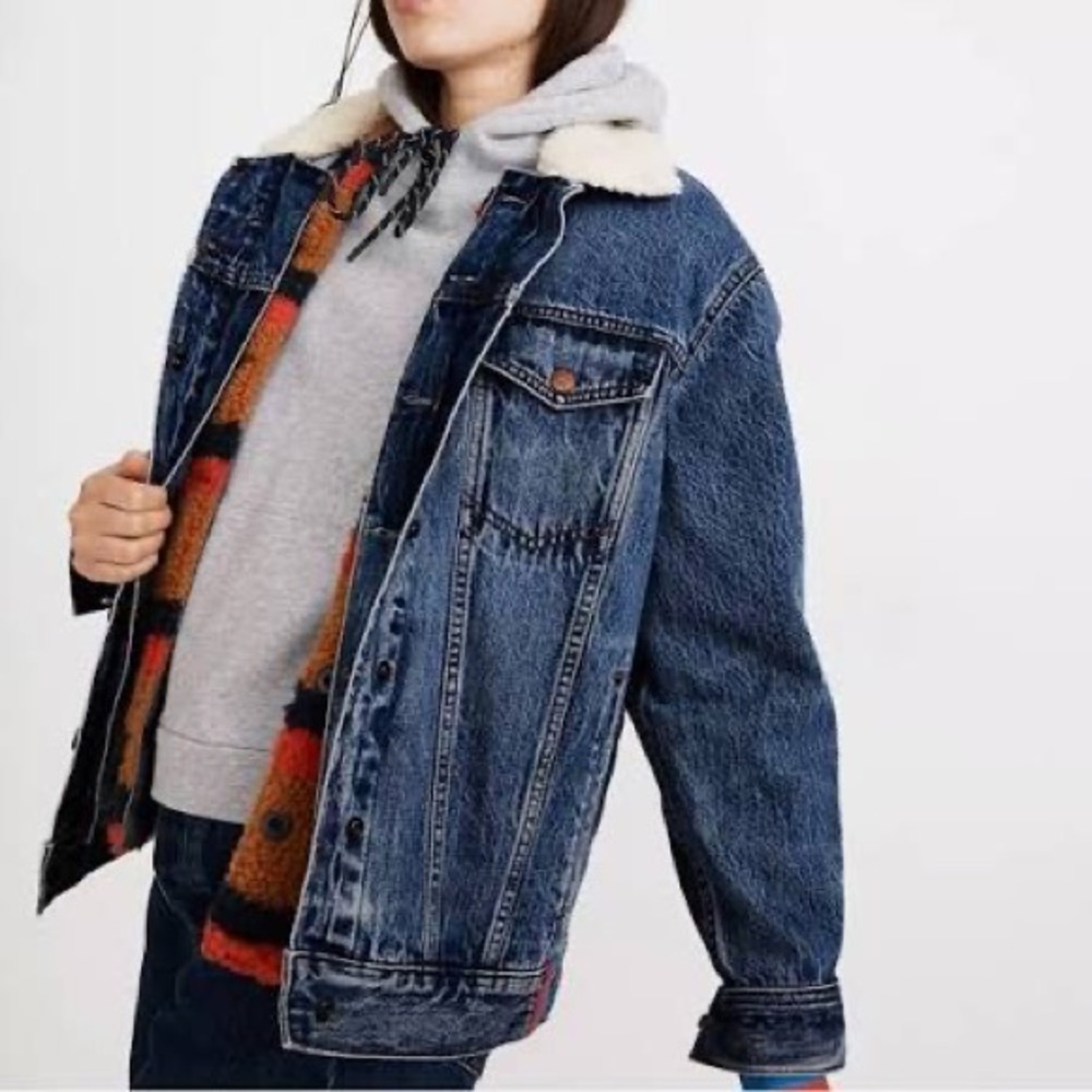 Madewell x Kewl Denim Jacket with Removable Sherpa Lining